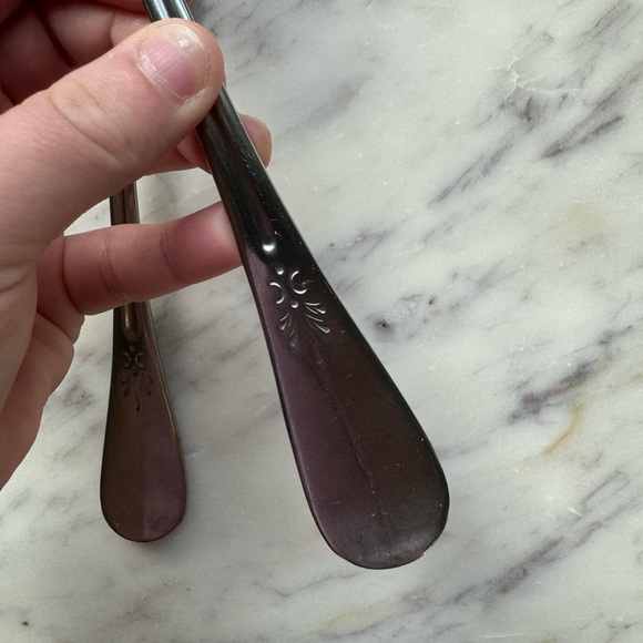 Vintage (VTG) set of 3 Sabatier china buffet serving utensils - Picture 9 of 13